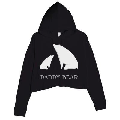 Daddy Bear Meaningful Gift Funny Vintage Christmas Polar Bear Costume Great Gift Crop Fleece Hoodie