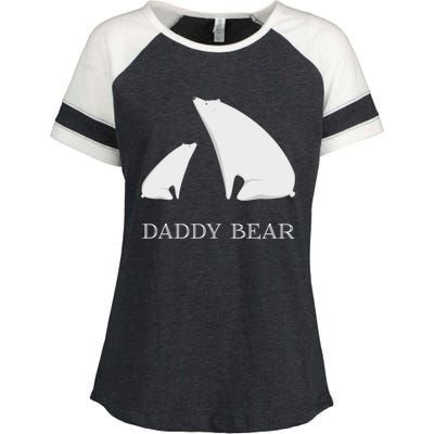 Daddy Bear Meaningful Gift Funny Vintage Christmas Polar Bear Costume Great Gift Enza Ladies Jersey Colorblock Tee