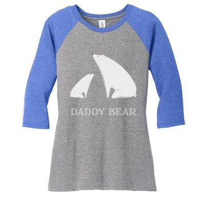 Daddy Bear Meaningful Gift Funny Vintage Christmas Polar Bear Costume Great Gift Women's Tri-Blend 3/4-Sleeve Raglan Shirt