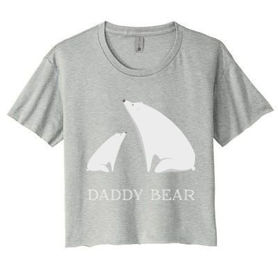 Daddy Bear Meaningful Gift Funny Vintage Christmas Polar Bear Costume Great Gift Women's Crop Top Tee