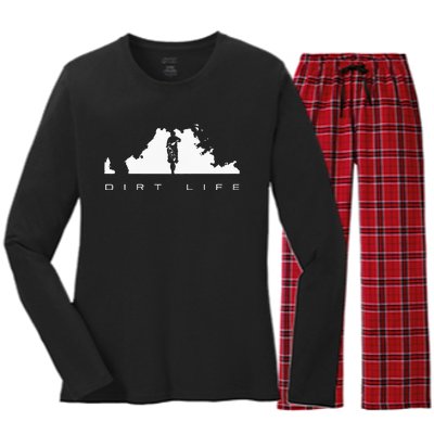 Dirt Bike Motocross Apparel Dirt Bike Motocross Women's Long Sleeve Flannel Pajama Set 