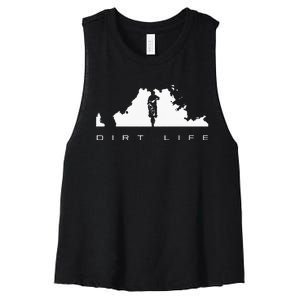 Dirt Bike Motocross Apparel Dirt Bike Motocross Women's Racerback Cropped Tank