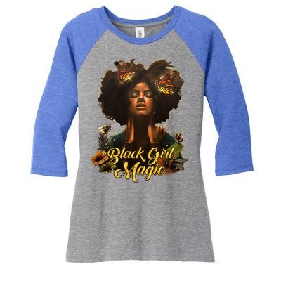 Dope Black Magic Gift Women's Tri-Blend 3/4-Sleeve Raglan Shirt