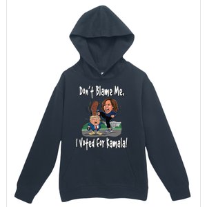 DonT Blame Me. I Voted For Kamala! Kamala & Little Trump Urban Pullover Hoodie