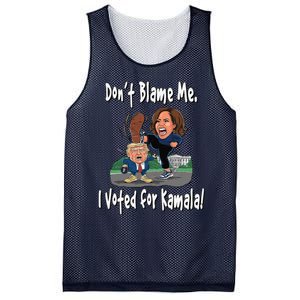 DonT Blame Me. I Voted For Kamala! Kamala & Little Trump Mesh Reversible Basketball Jersey Tank