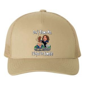 DonT Blame Me. I Voted For Kamala! Kamala & Little Trump Yupoong Adult 5-Panel Trucker Hat