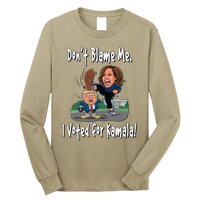 DonT Blame Me. I Voted For Kamala! Kamala & Little Trump Long Sleeve Shirt