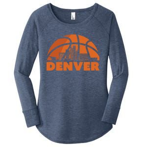 Denver Basketball Mile High 5280 Women's Perfect Tri Tunic Long Sleeve Shirt