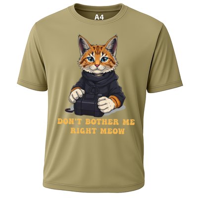 Dont Bother Me Right Meow Funny Video Gamer And Cat Lover Cooling Performance Crew T-Shirt