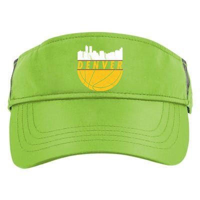 Denver Basketball Mile High 5280 DENVER Adult Drive Performance Visor