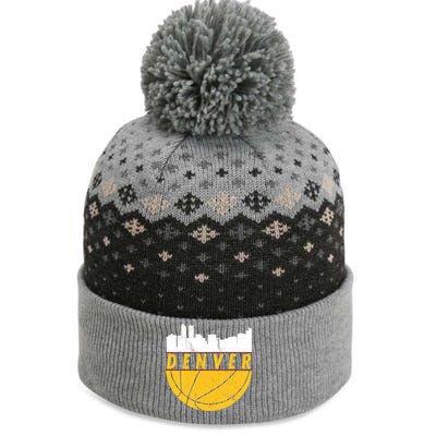 Denver Basketball Mile High 5280 DENVER The Baniff Cuffed Pom Beanie