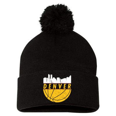 Denver Basketball Mile High 5280 DENVER Pom Pom 12in Knit Beanie