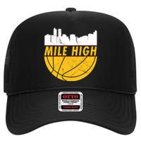 Denver Basketball Mile High 5280 High Crown Mesh Back Trucker Hat