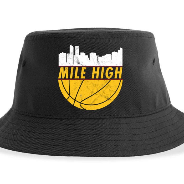 Denver Basketball Mile High 5280 Sustainable Bucket Hat