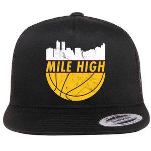 Denver Basketball Mile High 5280 Flat Bill Trucker Hat