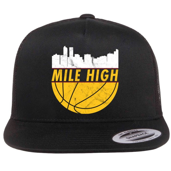 Denver Basketball Mile High 5280 Flat Bill Trucker Hat