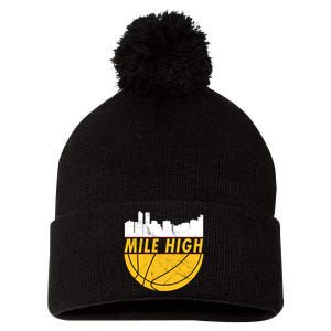 Denver Basketball Mile High 5280 Pom Pom 12in Knit Beanie