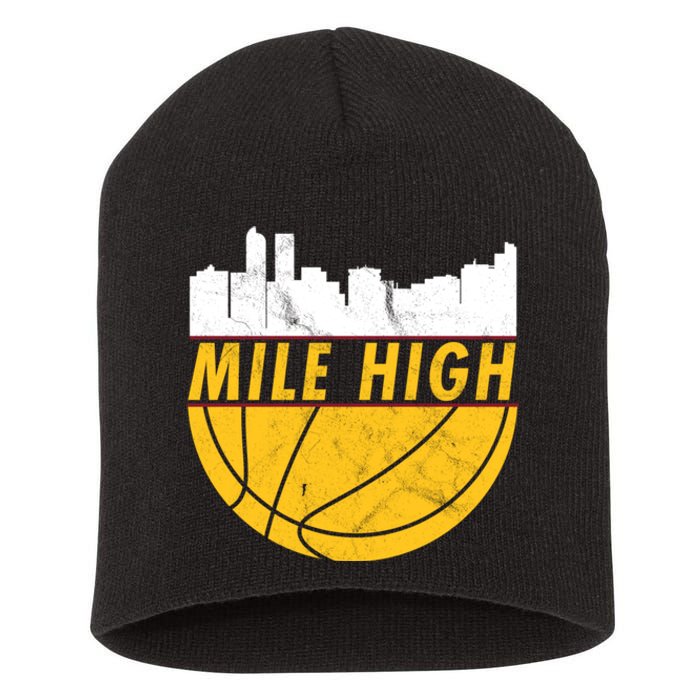 Denver Basketball Mile High 5280 Short Acrylic Beanie