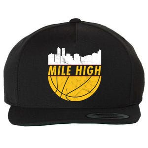 Denver Basketball Mile High 5280 Wool Snapback Cap