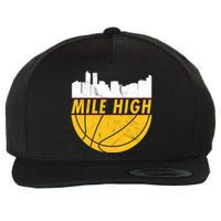 Denver Basketball Mile High 5280 Wool Snapback Cap