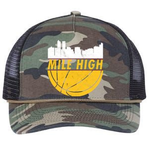 Denver Basketball Mile High 5280 Retro Rope Trucker Hat Cap