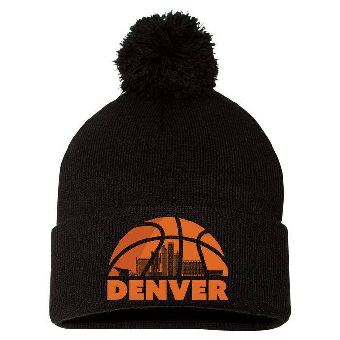 Denver Basketball Mile High 5280 Pom Pom 12in Knit Beanie