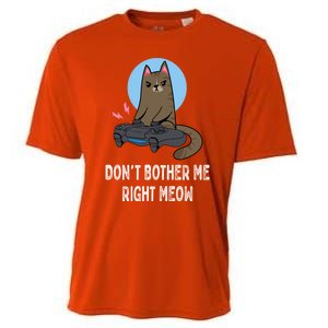 DonT Bother Me Right Meow Funny Video Gamer And Cat Lover Cool Gift Cooling Performance Crew T-Shirt