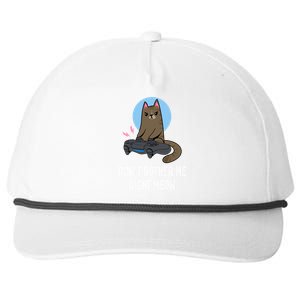 DonT Bother Me Right Meow Funny Video Gamer And Cat Lover Cool Gift Snapback Five-Panel Rope Hat