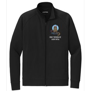 DonT Bother Me Right Meow Funny Video Gamer And Cat Lover Cool Gift Stretch Full-Zip Cadet Jacket