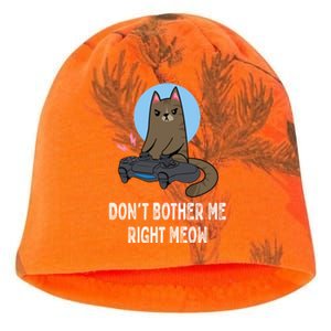 DonT Bother Me Right Meow Funny Video Gamer And Cat Lover Cool Gift Kati - Camo Knit Beanie