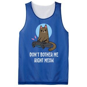 DonT Bother Me Right Meow Funny Video Gamer And Cat Lover Cool Gift Mesh Reversible Basketball Jersey Tank