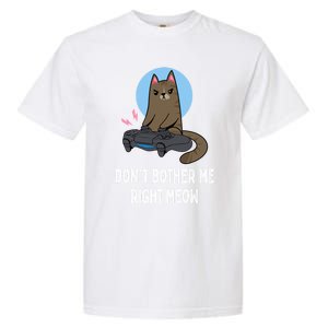 DonT Bother Me Right Meow Funny Video Gamer And Cat Lover Cool Gift Garment-Dyed Heavyweight T-Shirt