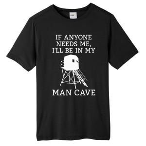 Deer Blind Man Cave Funny Hunter Dad Grandad Hunting Season Tall Fusion ChromaSoft Performance T-Shirt