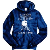 Deer Blind Man Cave Funny Hunter Dad Grandad Hunting Season Tie Dye Hoodie