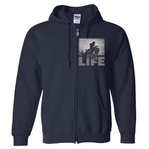 Dirt Bike Motocross - Dirt Bike Motocross Full Zip Hoodie