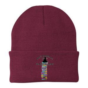 DonT Bother Me IM Reading Cat On Books Design Knit Cap Winter Beanie