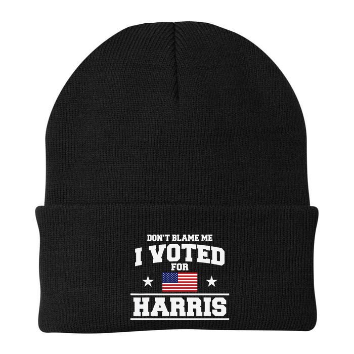Dont Blame Me I Voted For Harris Knit Cap Winter Beanie