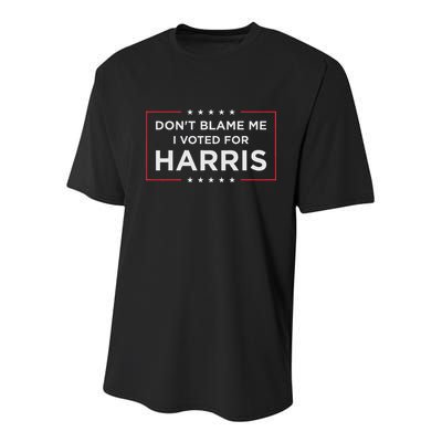 Don't Blame Me I Voted For Harris Youth Performance Sprint T-Shirt