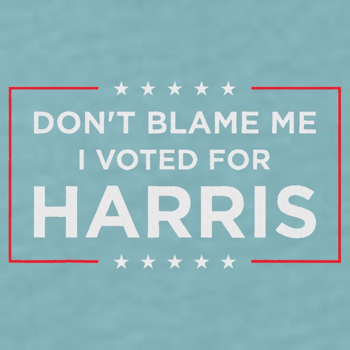 Don't Blame Me I Voted For Harris Sueded Cloud Jersey T-Shirt