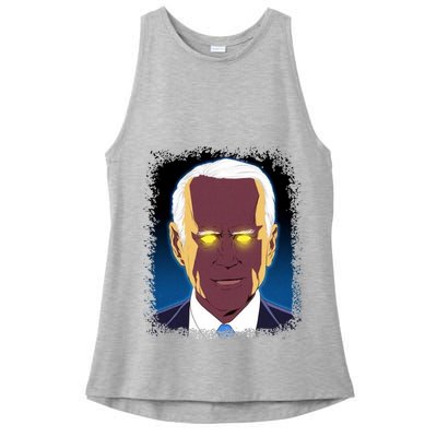 Dark Brandon Meme Ladies PosiCharge Tri-Blend Wicking Tank