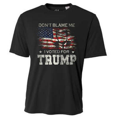 DonT Blame Me I Voted For Trump Vintage Flag Cooling Performance Crew T-Shirt