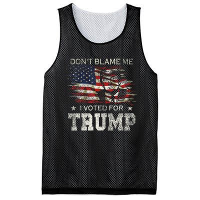 DonT Blame Me I Voted For Trump Vintage Flag Mesh Reversible Basketball Jersey Tank