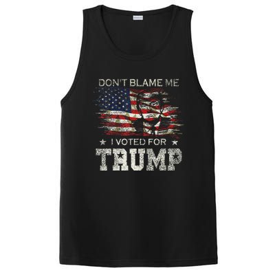 DonT Blame Me I Voted For Trump Vintage Flag PosiCharge Competitor Tank