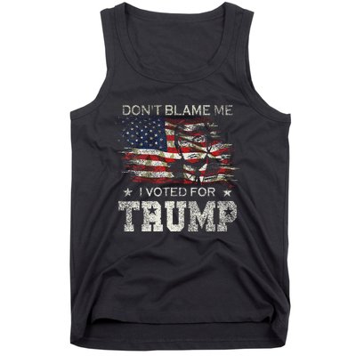 DonT Blame Me I Voted For Trump Vintage Flag Tank Top