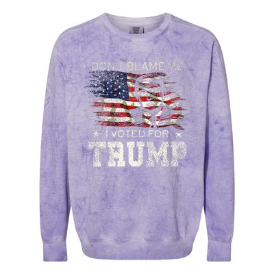 Dont Blame Me I Voted For Trump Colorblast Crewneck Sweatshirt