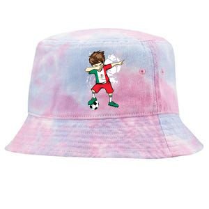 Dabbing Boy Mexico Soccer Jersey Mexican Football Tie-Dyed Bucket Hat