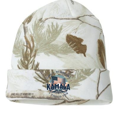 DonT Blame Me I Voted For Kamala Pro Harris Supporter Kati Licensed 12" Camo Beanie