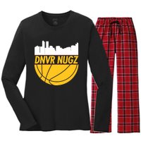 Denver Basketball Mile High 5280 Nugz Women's Long Sleeve Flannel Pajama Set 