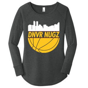 Denver Basketball Mile High 5280 Nugz Women's Perfect Tri Tunic Long Sleeve Shirt