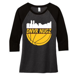 Denver Basketball Mile High 5280 Nugz Women's Tri-Blend 3/4-Sleeve Raglan Shirt